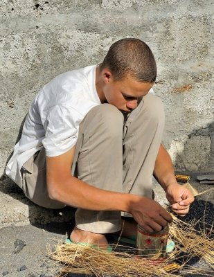 The Oldest Boy Silently At Work