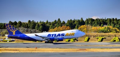 Atlas Air B-747/400 UF, N496MC, TO W/ Fuji San