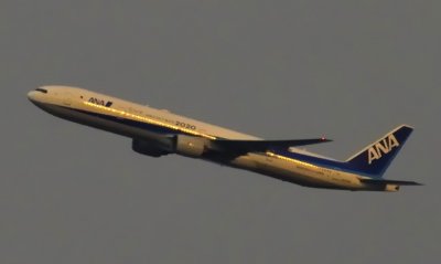 ANA B-777/300 at Sunset