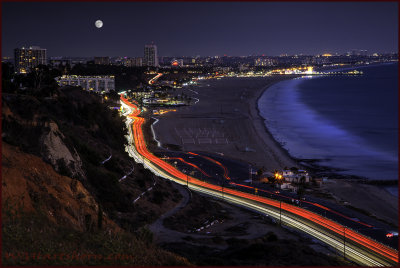 Pacific Coast Hwy 2 Santa Monica Moonlight