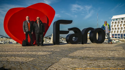 2017 - Ken, Fraser and John at Faro marina, Algarve - Portugal