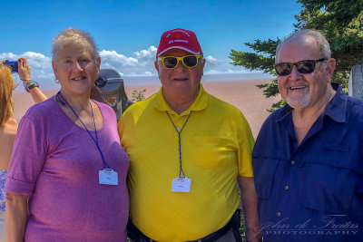2018 - Linda, Dennis & Ken at the Bay of Fundy, New Brunswick - Canada