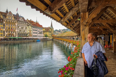2018 - Ken on the Chapel Bridge in Lucerne - Switzerland (iPhoneX)