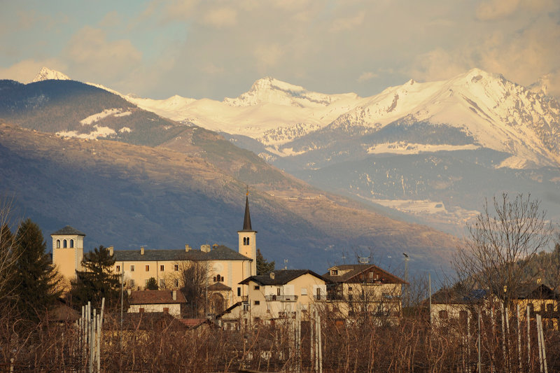 Valle d'Aosta, view on Saint Pierre town