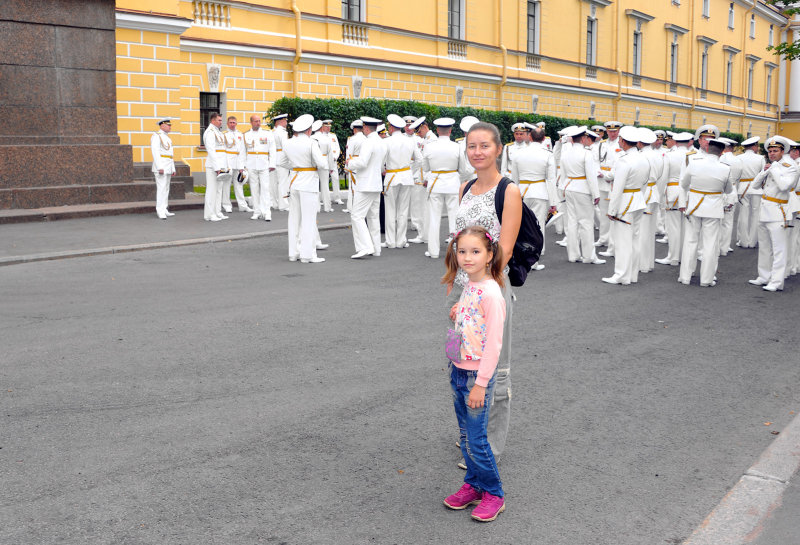 Saint Petersburg, Naval parade training for the Day of the Navy celebration