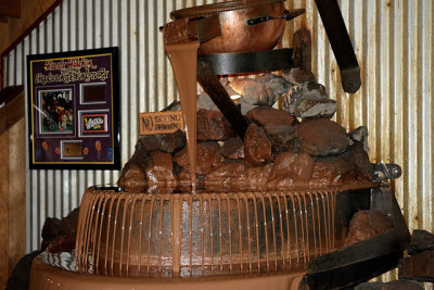 The world's largest chocolate waterfall