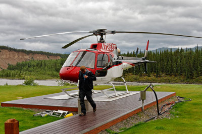 End of the Yanert Glacier helicopter ride