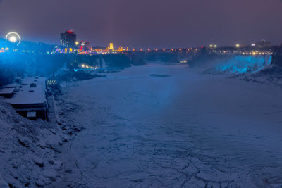 The Niagara River in blue