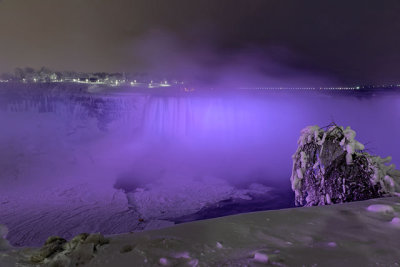 The Canadian Falls in purple
