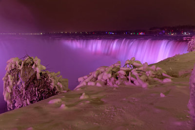 The Canadian Falls in magenta
