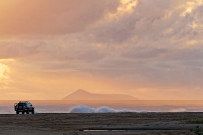 Lehua Island at sunset, from Kekaha Beach