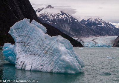 Glacier ice, glacier and mountains