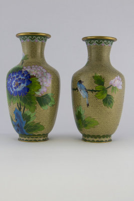 Vases 33, 34, - 8 - A matched, really mirror pair purchased in a gift shop at the Great Wall.