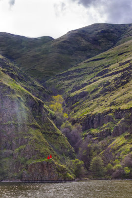 2. Along the Snake River, west of the Palouse country.