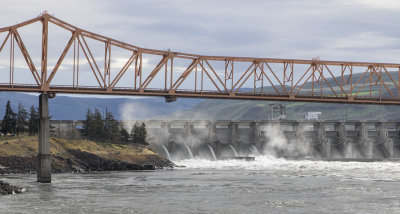 13. The Dalles bridge and the dam spillway.
