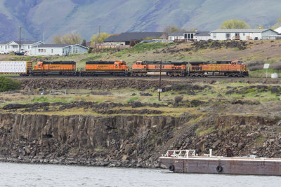 16. The trains, headed for Portland, are a constant companion.