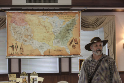 21, Our marvelous guide, Todd Weber (https://ilivehistory.com/), gives us our morning lecture about the area.