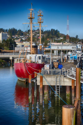 32. A retired lightship at Astoria