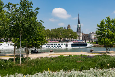 The Joie de Vivre docked in Rouen, France