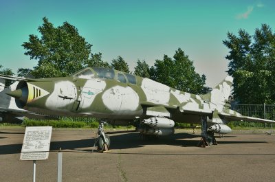 Jet fighter-bomber Su-17 with armament