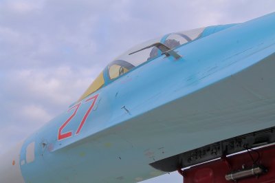 The cockpit of Su-27