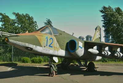Attack airplane Su-25 with armament