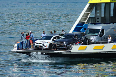 Front of the car ferry across the lake from Meilen to Horgen