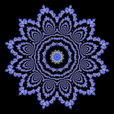 Evolved kaleidoscope created with the logarithmic spira