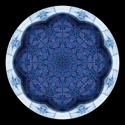 Kaleidoscope created with a door seen in Southern France September 2017