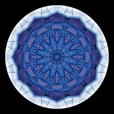 Kaleidoscope created with a door seen in Southern France September 2017