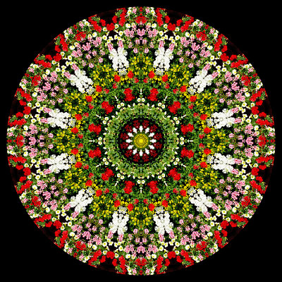 Garden Kaleidoscope created with a picture of a flower box at a window