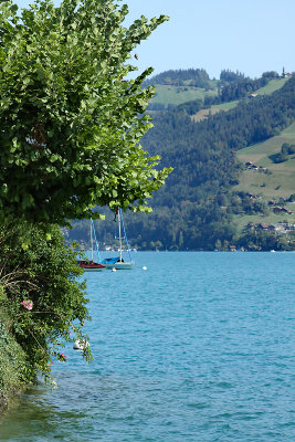 At lake Thun in Spiez - waiting for the boat that will take me to Interlaken
