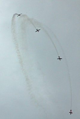 Four PC-7s performing sequencial loops