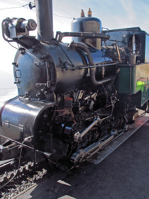 The steam engine of this mountain railway. Built in 1892