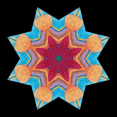 Kaleidoscope created with a picture of an amateur painting