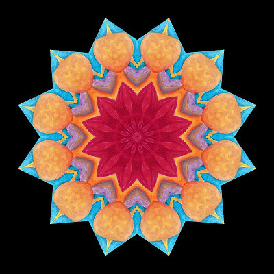 Kaleidoscope created with a picture of an amateur painting