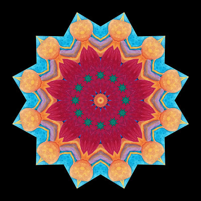 Evolved kaleidoscope created with a picture of an amateur painting