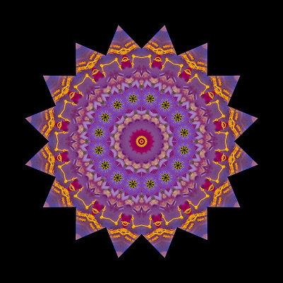 Evolved kaleidoscope created with a picture of Christmas decoration in the City of Zurich December 2014