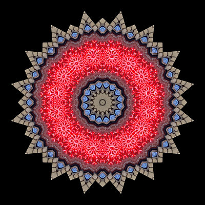 Evolved kaleidoscope created with a picture of Christmas decoration in the City of Zurich December 2014