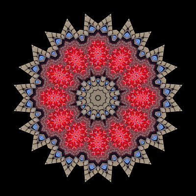 Evolved kaleidoscope created with a picture of Christmas decoration in the City of Zurich December 2014