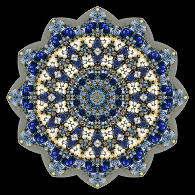 Evolved kaleidoscope created with a picture of shop decoration December 2015