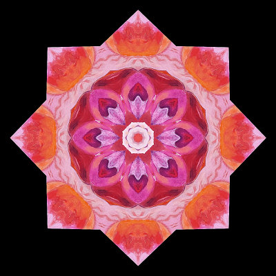 Kaleidoscope created with a picture of an abstract painting