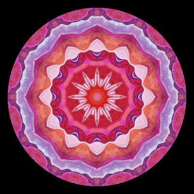 Kaleidoscope created with a picture of an abstract painting