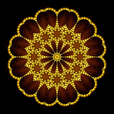 Evolved kaleidoscope created from a necklace seen in a shop window