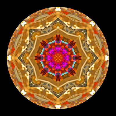 Kaleidoscope created with a picture of glass decoration seen at the Christmas market in Zurich