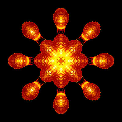 Kaleidoscope created with a picture of a decoratve lamp seen at the Christmas market in Zurich