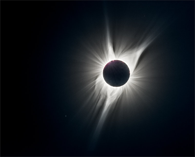 Solar Eclipse Corona with Remulus Star - Tony PaineCAPA 2017 Fall Print Competition 