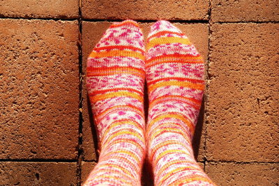 My new socks - knitted while watching TV