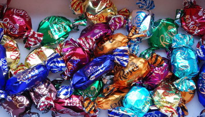 Chocolates - not as many as when the box was opened!