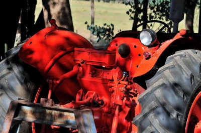 Red in the shed - Nuffield tractor - a real work horse.